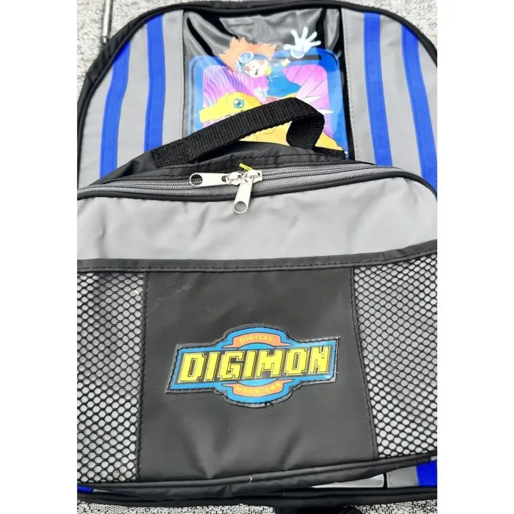 NOS Vintage Digimon Backpack Lunch Bag Set Agumon Tai Y2K Rare NWT- Hard To Find